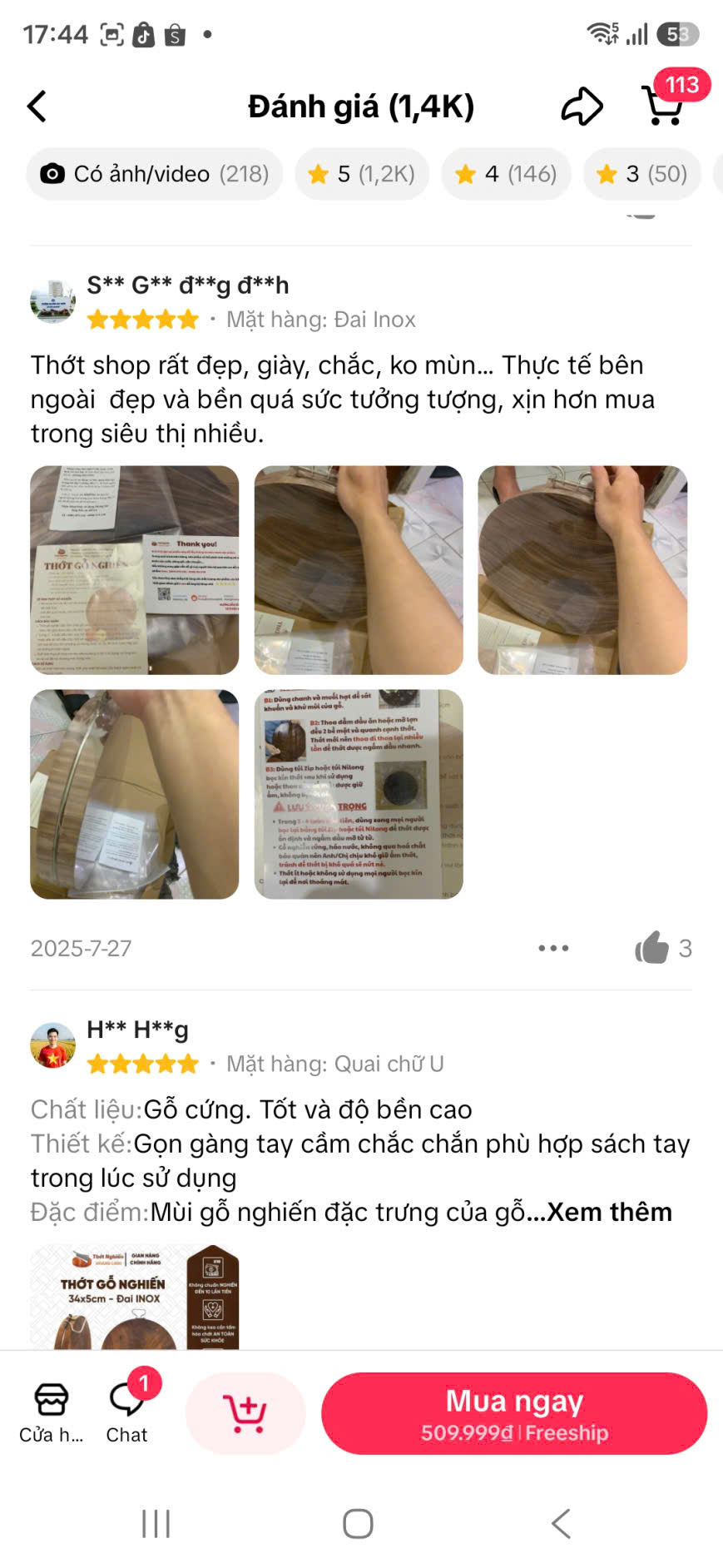 Ảnh phản hồi khách hàng trên TikTok 2