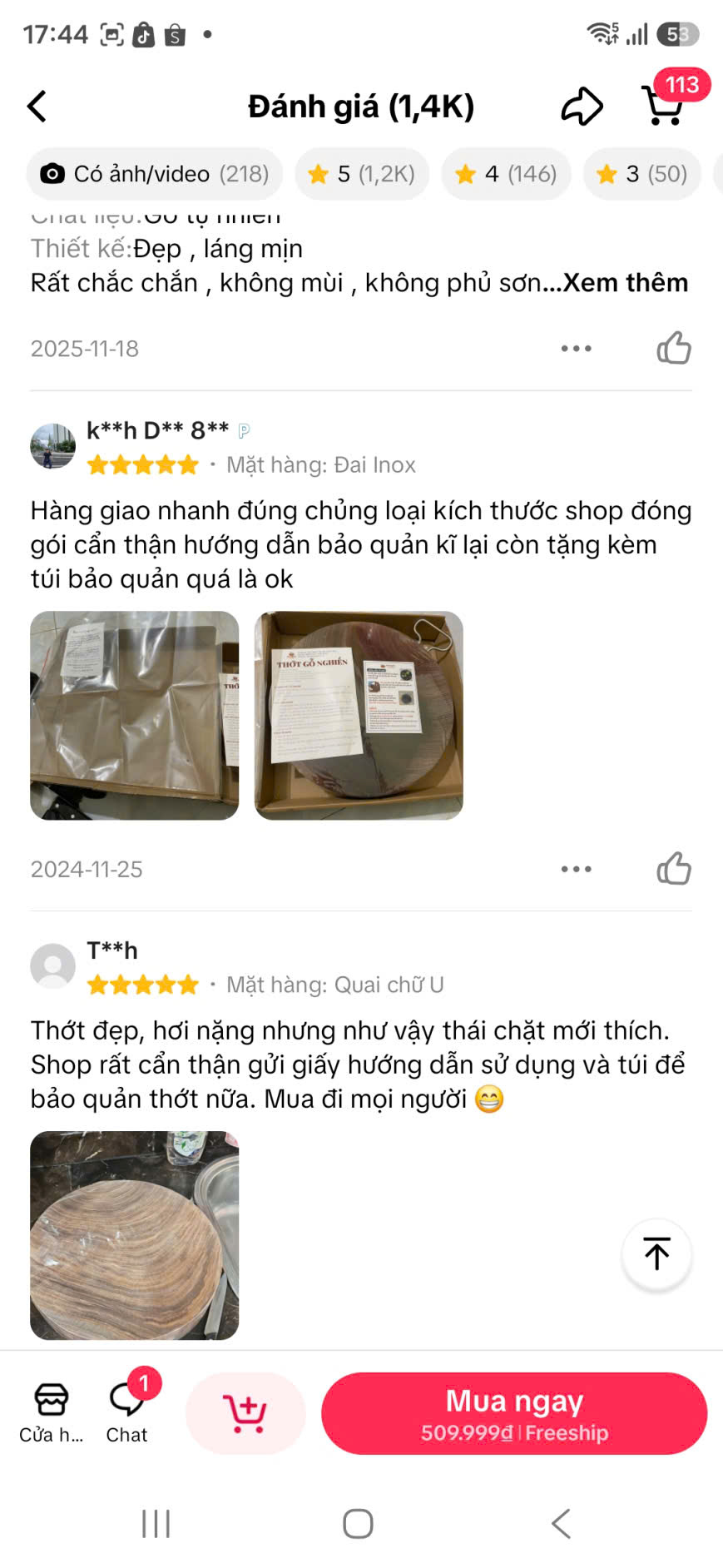 Ảnh phản hồi khách hàng trên TikTok 3