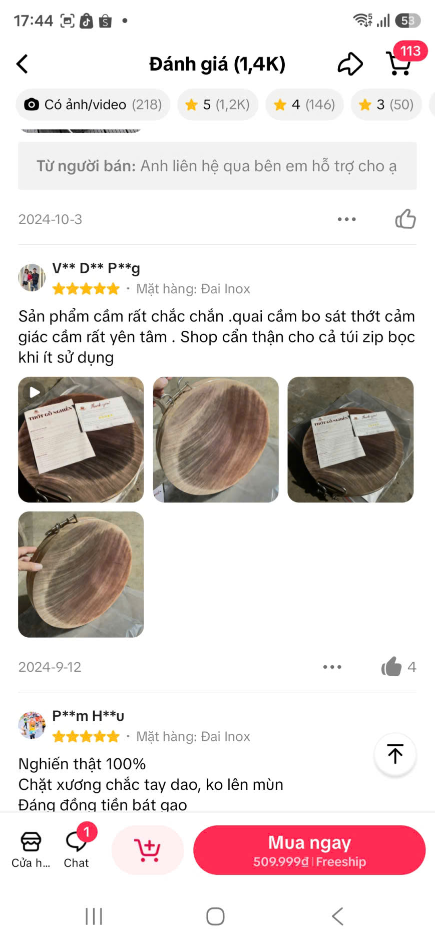 Ảnh phản hồi khách hàng trên TikTok 4