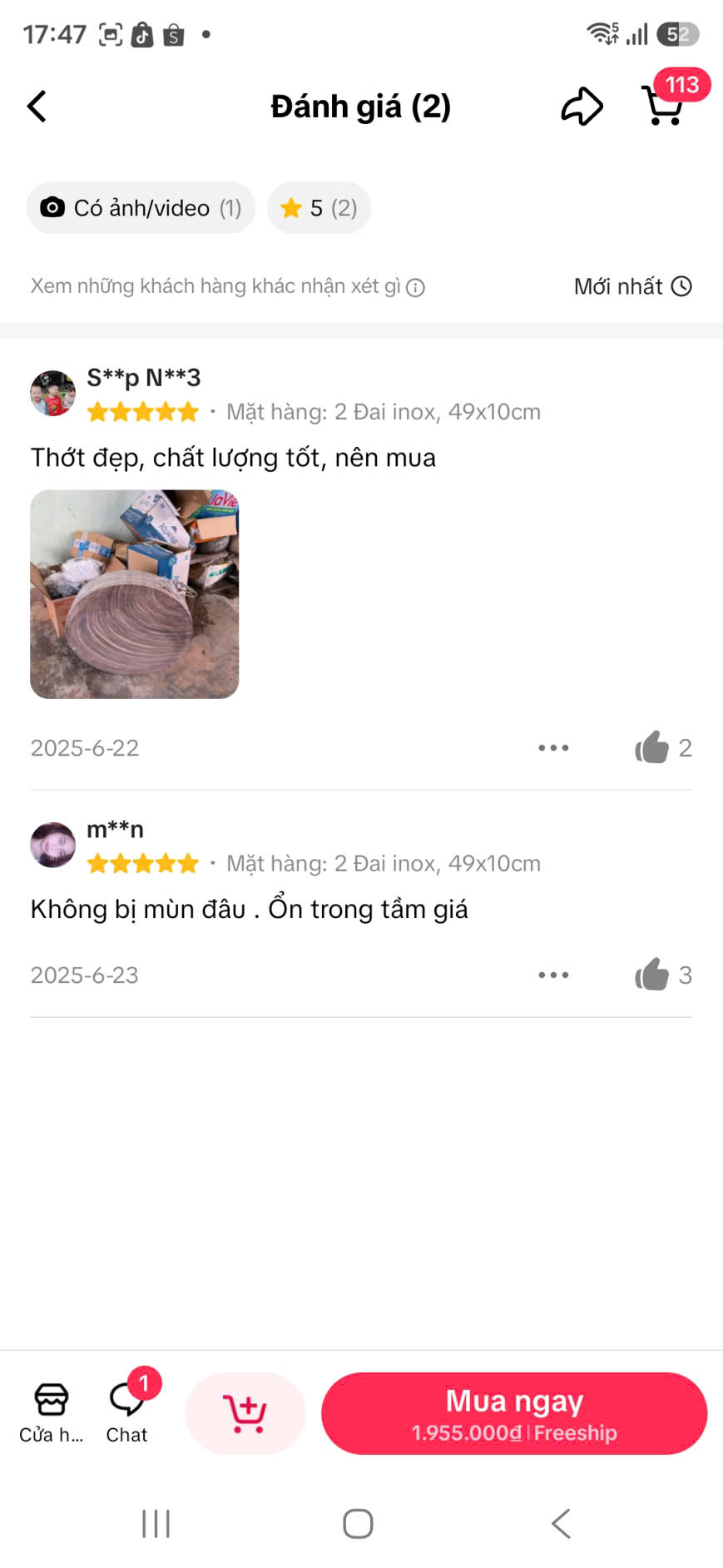 Ảnh phản hồi khách hàng trên TikTok 6